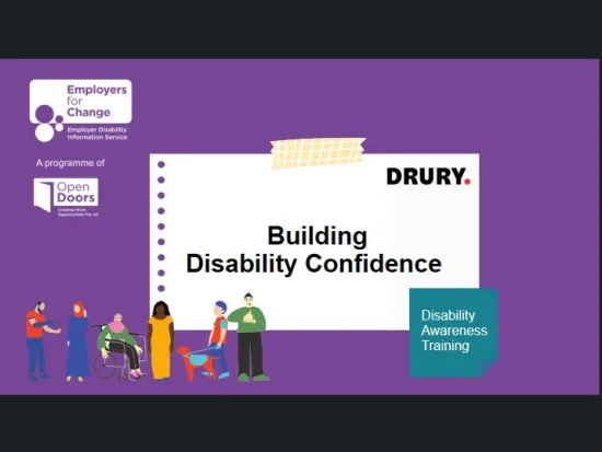 Christabelle Feeney from Employers for Change for delivers brilliant Disability Awareness Training for the Drury team.